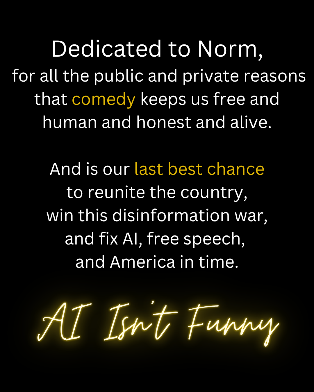 AI ISNT FUNNY NEWS APPEARANCES